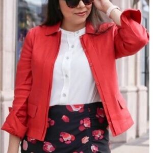 CAbi Red Blazer Classic Vibrant Design
